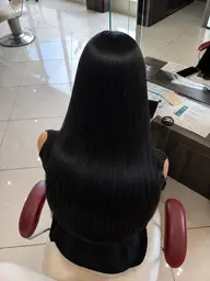 艶カラー（黒染めを使わない黒）×トリートメント
