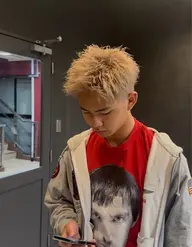 メンズ短髪ヘア+ハイトーンカラー🔥