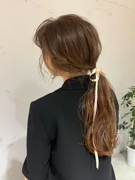 🤍🌼ミニモ学割🌼🤍ブリーチ無しダブルカラー+似合せカット+内部ケアトリートメント🎀(髪質改善/透明感)