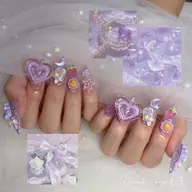 【21日10時/12時半（ｵﾌ有）/13時（ｵﾌ無）】モデル枠🎀スカルプ10本可能な方🌟パーツ乗せ放題！