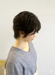 朝のセットが決まらない方へ｜パーマ＋似合わせくびれショートカット＋美髪TR ¥4,980