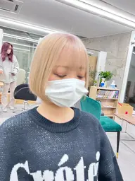 ✨ブリーチリタッチ+オンカラー✨+2行程艶トリートメント