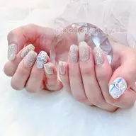 【 オフ無料🌟 】ダメージケアワンカラーorラメグラ+持ち込み2本アート💅🏻💖パーツ付け放題🌈💎✨