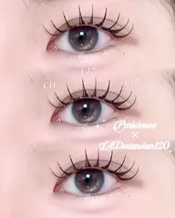 🌟下りまつ毛さんにオススメ🌟パリエク120本(フラットラッシュ)束感コーティング付き🫧