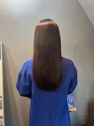 *リタッチ縮毛矯正×カット*【カット+アミノ式美髪酸性縮毛矯正(リタッチ)+アミノ酸髪質改善TR+集中補修TR】