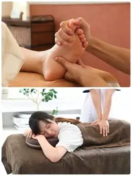 若石リフレクソロジー30分+全身揉みほぐし60分