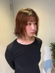 外ハネミックスで動きのあるボブパーマ🌀(カット込)