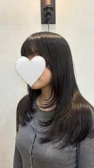 前髪ありロング(鎖骨下以下)の方限定レイヤーカット♡＋クイックトリートメント付き　3cm以上カット