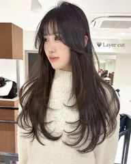 🤍ྀི 期間限定 🤍ྀིロングレイヤーカット ＋ うる艶ワンカラー ＋ 1step Aujua トリートメント