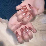 【大人気🌟】［チップ長さだし］ベビーブーマー/ラメグラデーション💅🏻 (ベース色付き、マグネット変更可能)