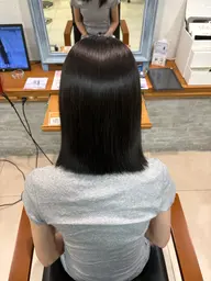夏の湿気対策☀️🍉🌻 ダメージレス✨️ツヤ髪ストレート👩🏻🦰