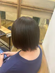 白髪染め+マイクロバブル+トリートメント