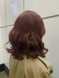 ブリーチ無し暖色カラー🍒🍊