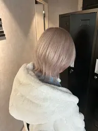 カット✂︎+ダブルカラー✨(ブリーチ1回+フルカラー)+前処理トリートメント✨️(ケアブリーチ追加+¥2000)