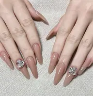 ★ チップ長さ出しワンカラー&ラメ&マグネット＆フラッシュネイル★ソフトジェルオフ込み✨パーツ2個つけ