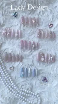🎀レディー🎀定額コース【パーツ・ベースカラー色変え無料✨】【ジェルオフ無料✨】【ジェルオフあり】