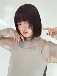 前髪カット+オーガニックカラー