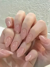 【ちゅるん艶カラー🫧】自爪ワンカラー+美フォルム仕上げ