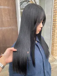 【広がりやうねり対策に🫧】ツヤ感縮毛矯正+似合わせカット🏁✨