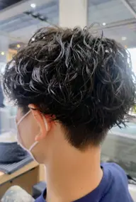 mens マッシュ波巻きスパイラルパーマ