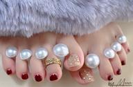 期間限定フットネイル(オフ込み)💅🏻ワンカラー🩵マグネット🧲ラメ✨(色選び放題〜2色まで)
