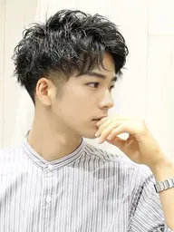メンズカット+ツイストスパイラルパーマ+ヘアケア