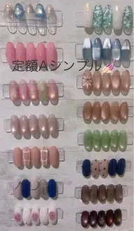 美爪育成 美フォルム【定額デザインAシンプル】サンプルの中からお選びください❣️カラー&配置変更可(限定モニター価格)
