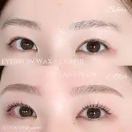 ミニモ学割U24🌸美眉WAX【間引き・メイク込】 &カラー🤎➕選べるまつ毛パーマ【トリートメント・コーティング付】
