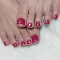 🐾ジェルオフ無料🐾フットワンカラー・ラメグラデーション✨甘皮ケア込!