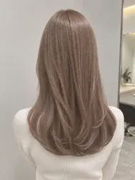 【映える透明感】ブリーチ+オンカラー(イルミナカラー使用)+トリートメント+カット