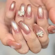【チップ長さ出し10本】 💠オフなし+パーツ2本マグネット/フラッシュ/ラメ/ミラー/ワンカラー