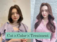 【💫スタイルチェンジにおすすめ💫】デザインカット＋髪質改善in ケアカラー＋3step トリートメント