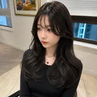 【髪の毛伸ばし中の方クーポン💎】韓国風顔まわりカット+プレミアムケアカラー+ミルボンAujuaトリートメント💖