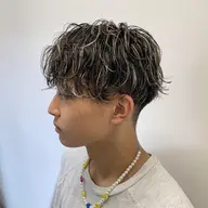 メンズカット＋ホワイトメッシュ