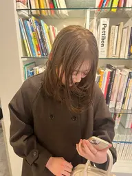 似合わせカット+ブリーチなしダブルカラー+クイックケア