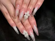 ワンカラー・グラデ・マグネット選べる♡3Dフラワー2本アート🌸