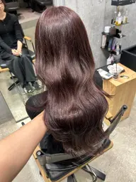 夏に向けて❕🩷暖色🩷ダメージレス艶カラー✨3stepケラチンtreatment付き！