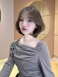 顔周りカット✨️➕ブリーチ無しワンカラー🌷