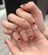 ナチュラルシンプルチェリーネイル