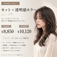 👑人気No.1【新規限定】カット+透明感カラー