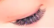 フラットラッシュ100本＋キラキラカラーエクステ20本【LED装着】
