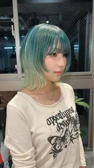 【🧊グラデーションカラー🧊】ケアブリーチ(リタッチ可)➕1カラー➕Aujuaプチトリ<カラーモデル募集中✨>