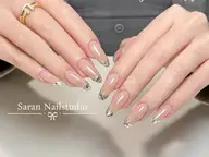 【研修モデル練習】さりげない華やかさを★ガラスフレンチネイル 4000円