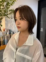 ミニモ学割U24〈cut model〉似合わせ🤍前髪カット✨+ワンカラー🥣+ダメージケアトリートメント