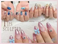 【チップ長さ出し10本】オフ込み❣️持ち込みデザイン120分/パーツ込み✨定額デザインからも選べます♪