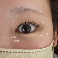 ナチュラル❣️束感まつ毛にしたい方🇰🇷🩶フラットラッシュ 100本🪽【オフなし】