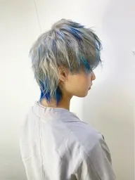【🌈個性派カラー🌈】カット+ケアブリーチ+デザインカラーメンズおすすめ!
