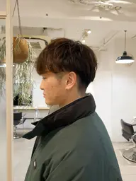 men's cut+血行促進炭酸シャンプー