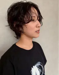 🌻朝のスタイリングが楽🌻ショート〜ボブ(肩上)カット+パーマ+ミルボントリートメント