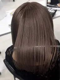 🤎ブリーチなしで柔らかく🤎透明感ブラウンカラー+ケアTR 120分